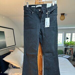 NWT Mango Medium-rise flared jeans, Black, size 8